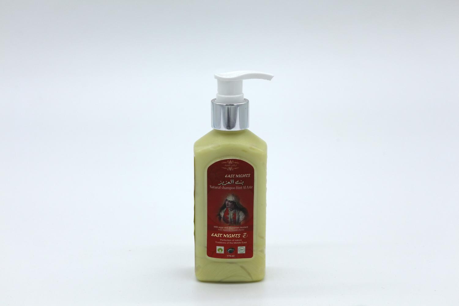 Шампунь для улучшения структуры окрашенных волос Bint Al Aziz «Дочь могущественного» с яйцом и абиссинской горчицей